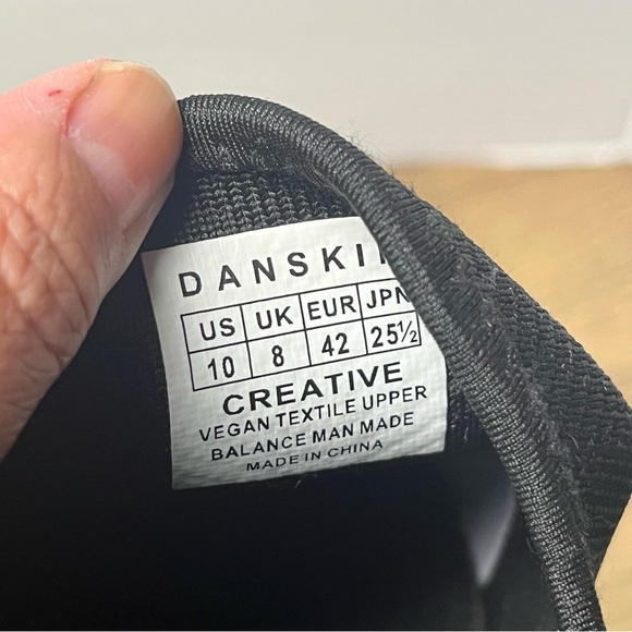 Danskin Creative Stretch Knit Slip-on Black Sneakers Size 10 - Picture 13 of 14